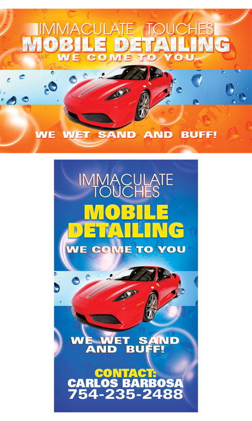 mobile car wash business card