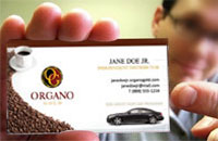 Get your own business cards for your Organo Gold independent business.