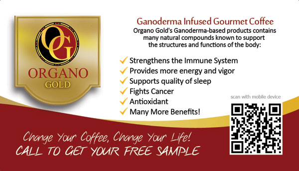 low cost organo gold business cards