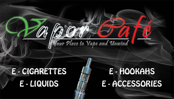 Business Cards for the Vapor Cafe of Pembroke Pines.