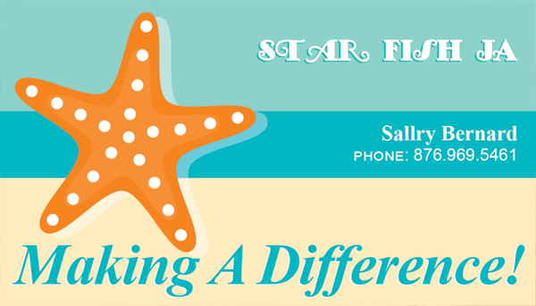 Star Fish JA business card design.