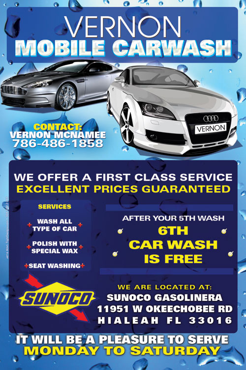 Vernor Mobile Car Wash | Promotional Flyer - Tight Designs & Printing