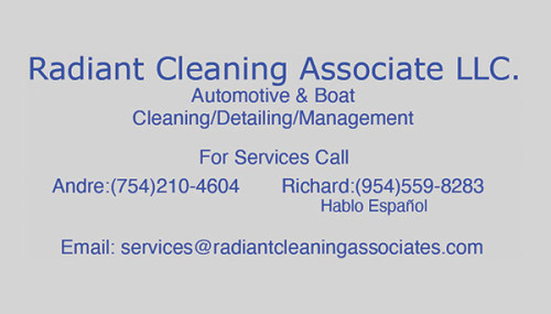 Business Cards for Automotive & Boat Cleaning company.