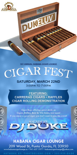 DJ Duke Luve Cigar Fest Event Flyer Design