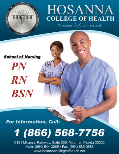 Nursing school, College of Health flyer design.