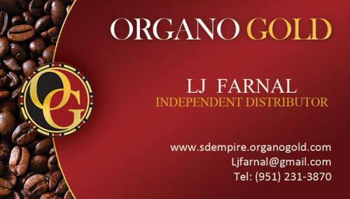 LJ Farnal Organo Gold Business Card