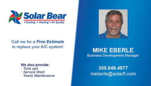 Solar Bear business card design for Mike Eberle