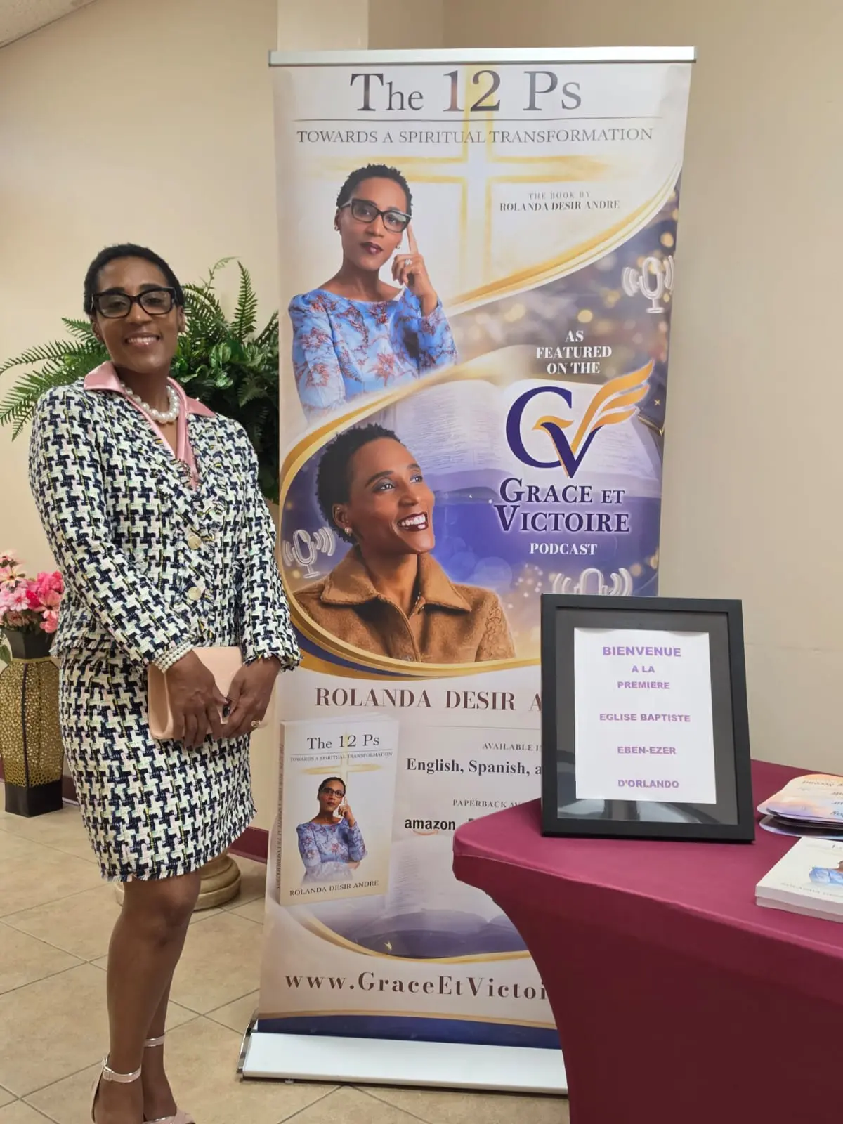 Rolanda Desir Andre at a Grace et Victoire book event in Orlando