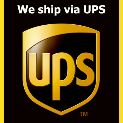 We ship via UPS. No PO Box address accepted.