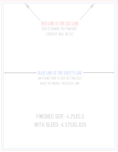 4.25"X5.5" Post Card Template