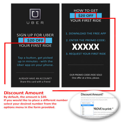 Uber Referral Cards Discount Amount