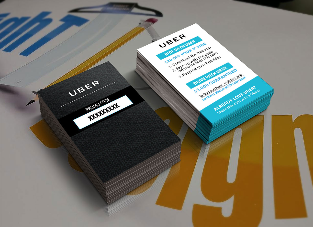 Refer New Uber Drivers And Riders With Business Cards