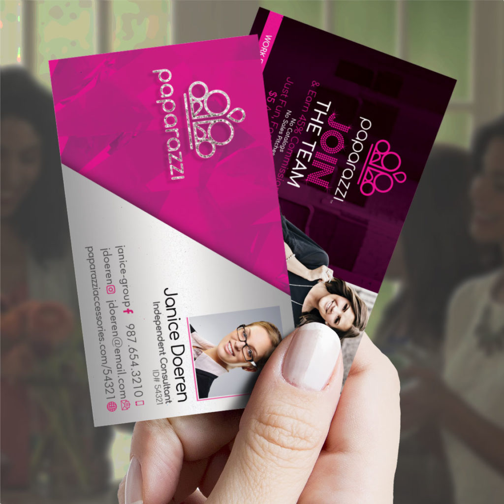 printed paparazzi business cards