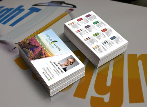 Young Living Business Cards mock up