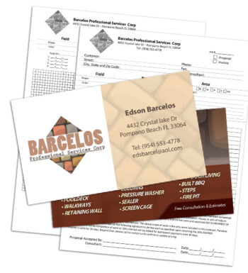 Barcelos Construction Invoices Logo and Business Cards