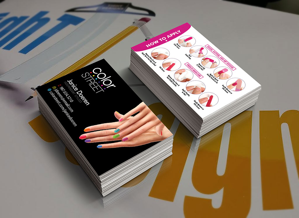 Color Street How to Apply Card PERSONALIZED Color Street Business Cards Color Street Application Instructions Digital Files CS21
