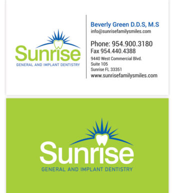 Sunrise Family Smiles business cards