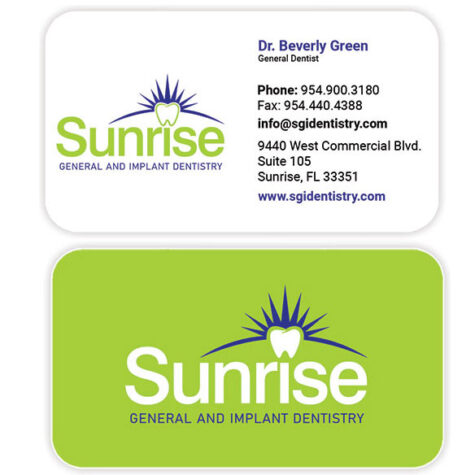 Sunrise General and Implant Dentistry Business Cards