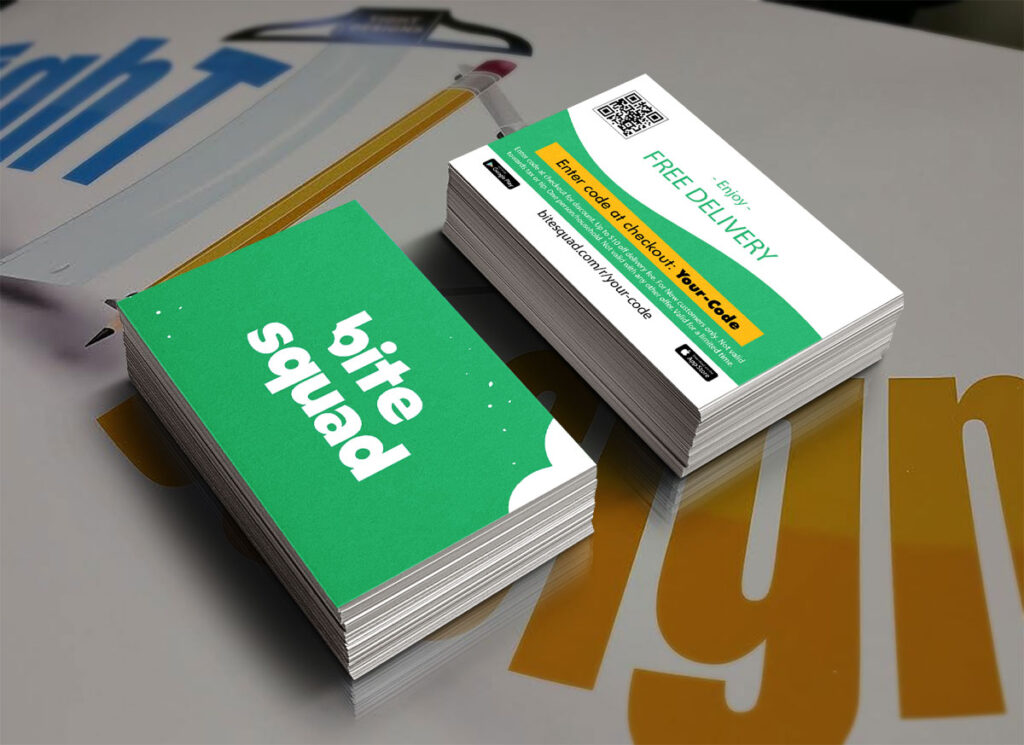 Bite Squad Referral Card with Delivery Driver Code – Tight Designs