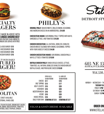 Pizza Restaurant Menu Printing & Design