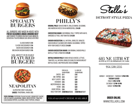 Pizza Restaurant Menu Printing & Design