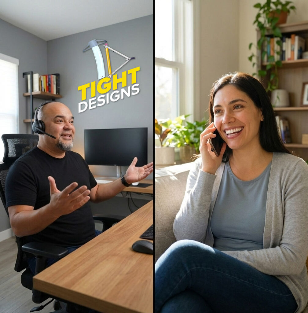 Marketing consultant meeting with client in Pembroke Pines home office.