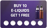Small purple vape shop punch card displaying offer.