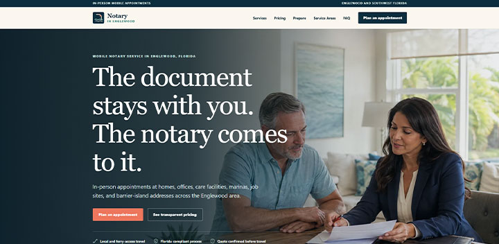 Mobile Notary Website thumbnail